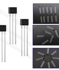 49E OH49E S49E SS49E Linear Hall Effect Sensor TO92 Package displayed from multiple angles.