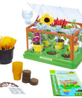 Awesome Kids Gardening Kit With Greenhouse And Terrarium, Plant Growing Set With 360 Degree Liftable Roof And Drip Irrigation