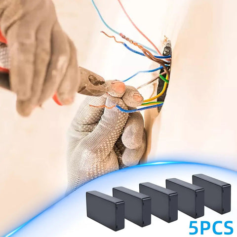 5 Pack IP65 Waterproof Plastic Project Boxes For Electronics 100 X 60 X 25 mm Black Durable Junction Boxes in use