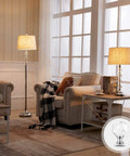 Crystal Diamond Glass Lamp Finials With 1/4-27 Inch Threaded Base 2 Pack Dope Shine Silver Aluminum Cap Elegant Decorative Accessory For Table And Floor Lamps on floor lamp