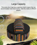 Road Warrior Snare Drum Gig Bag With Padded Shoulder Strap Heavy Duty Oxford Fabric Portable Music Case Built Tough For Long Haul Tours And Open Roads Plus All Weather Protection, large capacity, colorful design.