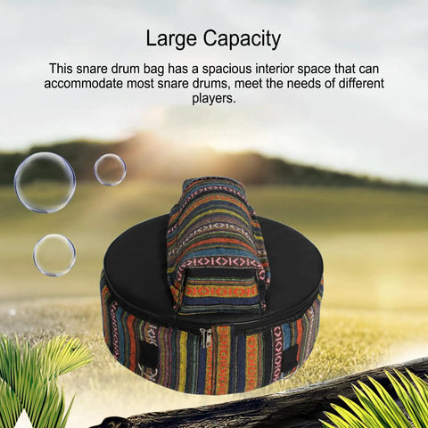Road Warrior Snare Drum Gig Bag With Padded Shoulder Strap Heavy Duty Oxford Fabric Portable Music Case Built Tough For Long Haul Tours And Open Roads Plus All Weather Protection, large capacity, colorful design.