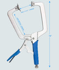 Heavy Duty C Clamp With Swivel Pads Vise Grip Locking Pliers 18 Inch Face Clamp for woodworking welding and pocket hole joinery