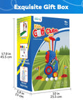 Toddler Golf Set for 2 3 4 5 Year Old Boys and Girls Upgraded Indoor Outdoor Golf Cart With Cornhole Board and Putting Mat box