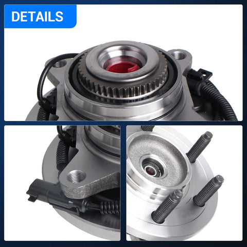 2 Pack Front Wheel Bearing And Hub Assembly For 2011 To 2014 Ford F 150 4WD 6 Lug With ABS Compatible With Expedition