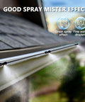 Outdoor Patio Misting System With Water Filter For Cool Down 33 Feet Line Nine Brass Nozzles Brass Adapter For Three Quarter Inch Fittings spraying mist