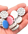Close-up of polishing pads from One Inch Diamond Polishing Pad Kit For Detail Finishing, 14 Piece Grit Range From 50 To 10000.