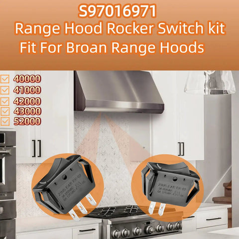 Rocker Switch Kit For Range Hood With Dual Fan And Light Switches Replacement Part For 97016971 97015617 97015728 1194790 Series