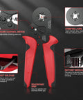 Premium Ferrule Crimping Tool Kit With 1300 PC Assorted Wire Terminals And Self Adjusting AWG 22 To 8 Gauge Crimper for wire ferrules