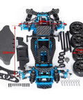 Tool Free RC Chassis Frame Parts Upgrade Kit For 1 By 10 Drift Cars D5 Style Lightweight Alloy Frame Set with measurements