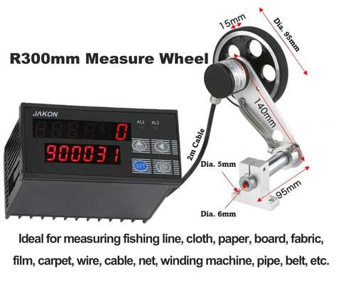 Digital Length Counter Measuring Wheel Tracks Feet Inches Meters Yards With Hella Spot On Accuracy For Yarn Fishing Line Wire Textile Paper Offering Dual Relay Outputs And Foolproof Memory
