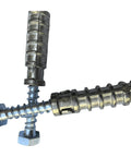 Heavy Duty Zinc Alloy Lag Shield Anchors With Three Inch Lag Bolts Three Eighths Inch By Two And A Half Inch Two Pack