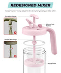 The Go To Rock Solid Borosilicate Glass Breast Milk Pitcher With 32 Oz And Upgraded Bpa Free Mixing Spoon showcasing redesigned mixer features.