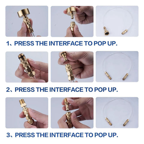 Marine Hydraulic Steering Bleed Kit for Outboard Inboard and Sterndrive Boats quick-connect instructions and fittings