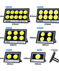 JUDYSSY Reflector Led Sporlight for Outdoor Projectors 220 50W 100W 200W 300W 400W 500W IP65 garden flood light sizes