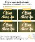 It Was Always You Neon Sign For Weddings And Anniversaries, Engagements, Birthdays And Parties, brightness adjustment levels