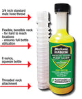 biodegradable pressure washer winterizer with flexible hose and 8 oz bottle, fights rust and corrosion for pressure washer maintenance