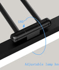 Close-up of 32 Inch Matte Black Bathroom Vanity Light With 18W Adjustable LED Fixture, 6000K Cool White, showing rotatable lamp head.