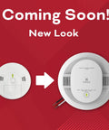 Hardwired Smoke and Carbon Monoxide Detector with Battery Backup and Interconnectable Design, old and new look comparison
