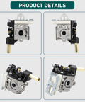 Front and angled views of Carburetor With Fuel Maintenance Kit For SRM 210 SRM 230 SRM211 GT200 HC150 HC151 PPF210 Trimmer Brushcutter