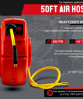 Retractable 3/8 Inch Air Hose Reel With 50 Foot PVC Hose, Heavy Duty Polypropylene Construction, 300 PSI Max displayed
