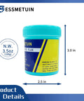 Rosin Paste Flux No Clean No Fuss Lead Free Halogen Free Soldering Paste For Phone Boards PCBs And BGA Repair Fast Wetting Low Smoke Easy Solder Flow RoHS Compliant 3.5oz Bottle in blue 3x2.5 inch container