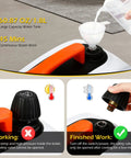 Powerful 1800W Steam Cleaner With 320F High Temp And 5 Bar Pressure, showing 1.8L water tank and safety valve instructions.