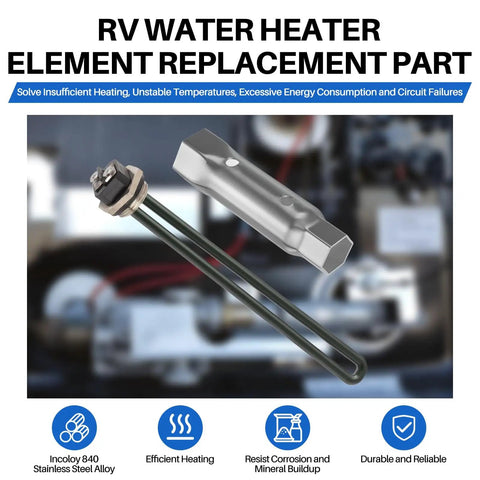 RV Water Heater Replacement Element 110V 1400W for Atwood Dometic 92249 and 120V 1440W Suburban 520789 520900 with hex wrench