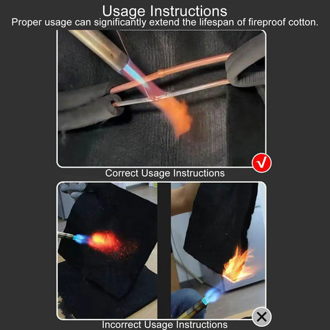 Heavy Duty Pro Grade Welding Blanket For Sparks Protection Heat Resistant Insulation Pad usage instructions with torch