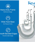 Legit Tough 2 Inch Batwing J Hooks With Snug Retainer Clip Galvanized Steel Cable Management Clips For Routing Wire On Threaded Rod Rust Proof EIA TIA Certified 25 Pack, showcasing a heavy-duty, smooth design.