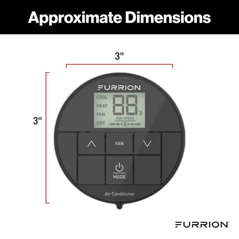 Chill HE RV Thermostat Single Zone Wall Control with Backlit LCD and Buttons, 3x3 inches, for RV Climate Control