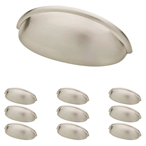 10 Pack Brushed Nickel Cabinet Handles 3 Inch 76mm Center To Center Drawer Pulls For Kitchen Cabinets Cupboards And Dressers