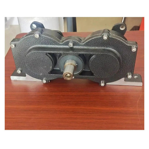 Beefed Up Heavy Duty Stainless Steel Gearbox Reducer For Ice Cream Machines Deceleration Gear Component Durable Industrial Gear Drive Power Transfer Part For Commercial Ice Cream Makers, front view