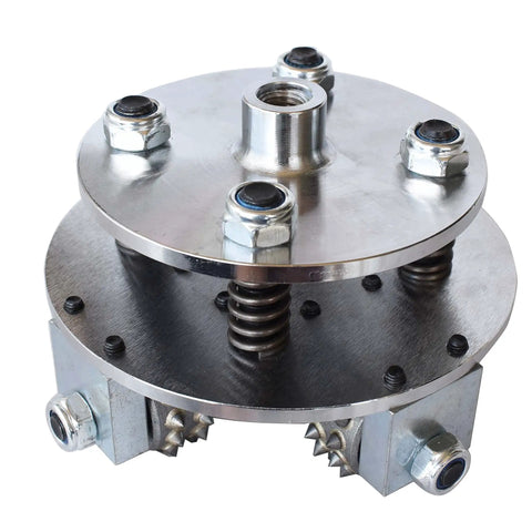 6 Inch Coating Removal Bush Hammer Tool For Angle Grinder Anti Slip Concrete Stone Texturing Pro Grade Patch Repair Prep For CSP Roughness 4 To 5 And Bonding Boost Arbor 5/8 Inch 11 Threaded metal plates and nuts