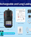 Pro Grade All In One 4 Gas Monitor With Pump Portable Gas Detector for CO O2 H2S and LEL with accessories and calibration certificate