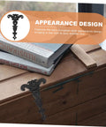 Set Of Four Retro European Style Wooden Box Hinges Built Tough For Durable Cabinet Hardware With No Sweat Installation Perfect For Diy Vintage Storage And Antique Furniture Restoration Projects design on wooden box with books.