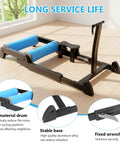 Indoor Bike Resistance Trainer With Detachable Training Platform Anti Slip Base Quiet Design For Home Gym Workouts shown disassembled on wooden floor, highlighting PP material and stable base.