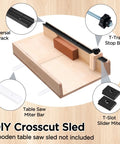 26 Pc Table Saw Crosscut Sled Kit Includes Tough Aluminum T Tracks And Uhmw Miter Bars For Dead On Accuracy And No Sweat Assembly
