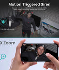 2K Indoor Security Cams Twin Pack With Night Vision, Smartphone App Access, WiFi Home Surveillance demo showing motion alerts on phone