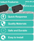 Top Shelf Micro Switch Four Pack With No Plus Nc Config Delivers Kicker Twenty Amp Rating At Two Hundred Fifty Vac Featuring Solid Zinc Body And IP Sixty Seven Weather Seal Ideal For Heavy Duty Industrial And Automotive Mods As Direct Honeywell built with quick response and quality materials.