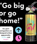 Pink Gender Reveal Smoke Cannon Party Prop Powder Spray Can For Outdoor Parties And Baby Showers with playful design and text.