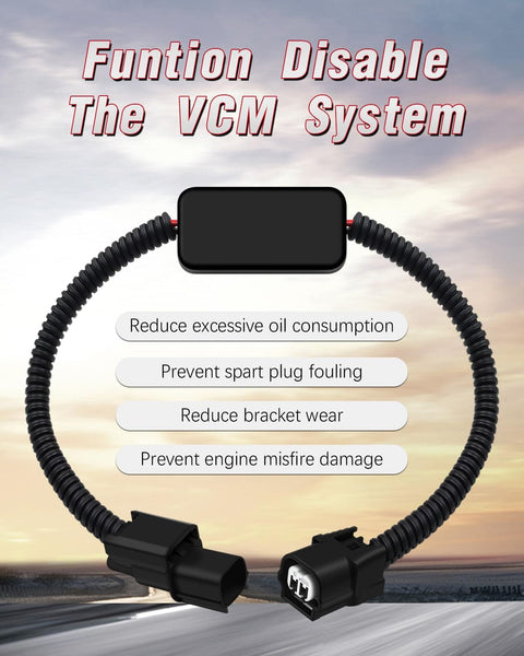 Front view of VCM Muzzler Tuner 2 Upgrade Harness Disable Kit Replacement Muzzler Plug Module for Honda and Acura 3.5L V6 Engines.