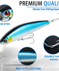 Close-up of lure from Massive 353 Piece Fishing Lure Gear Kit With 12 Rig Lures Tackle Box Includes Crankbaits Spoons Hooks Weights.