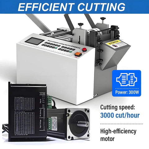 Heat Shrink Tube Cutter Machine For Pvc And Pe Cable, Micro Computer Control, Automatic Cold Cutting Tool, adjustable length settings.
