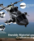 Close-up of Airwolf RC Helicopter 1:27 Scale Ready To Fly With Auto Hover Six Channel Control, showcasing durable materials.