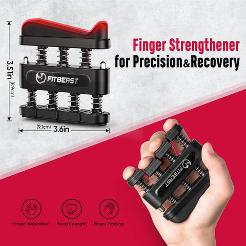 Grip Strength Trainer Kit With Six Pack Hand Grippers for precision and recovery, adjustable resistance forearm exerciser.