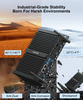 Ready To Rock Tough As Nails Fanless Mini PC Built Strong For Real World Automation Runs Smooth On Win 11 Pro With Intel Core I7 8550U features anti-dust and shockproof design for harsh environments.