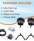 Flip Up Fuel And Oil Cap Kit For Husqvarna Chainsaws With Gas Filter Line And Primer Bulb Fits 435 440 445 450 455 Rancher