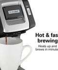 Commercial Single Serve Coffee Maker For Hospitality That Brews Up To 10 Oz With Easy View Water Window And K Cup Compatibility