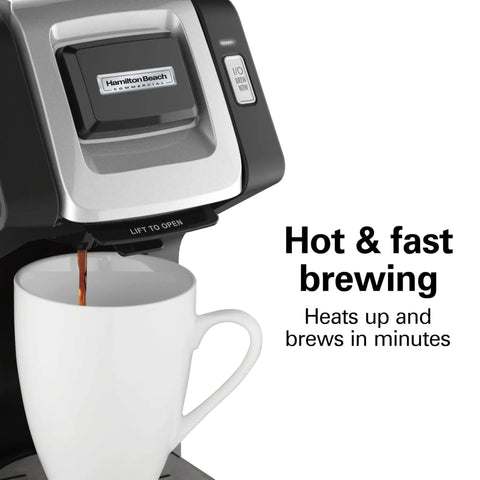 Commercial Single Serve Coffee Maker For Hospitality That Brews Up To 10 Oz With Easy View Water Window And K Cup Compatibility